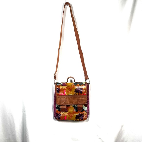 Fossil Key-Per Multicolor Coated Canvas Crossbody Festival Y2K Retro Lightweight - Picture 4 of 15